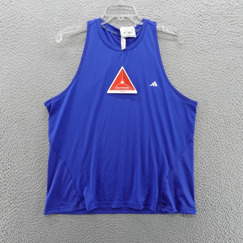 Adidas Training Racerback Tank Top Royal Blue Deltapeak Mens XL NEW